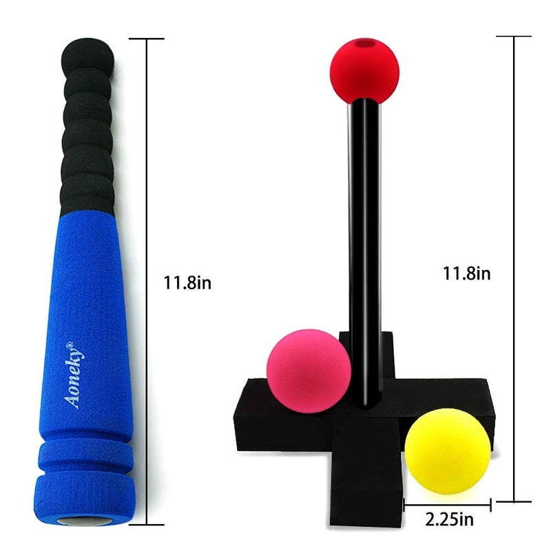 Aoneky Mini Foam Tball Set for Toddlers - Carry Bag Included - Best Baseball T Ball Toys for Kids Age 1 Years Old - Upgraded Version - Image 5